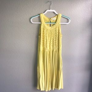 CALVIN KLEIN Yellow Summer Dress with Pockets